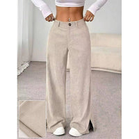 Marlene | Modern und vielseitig Damen Hochtailliert Weite Hosenbeine Hose