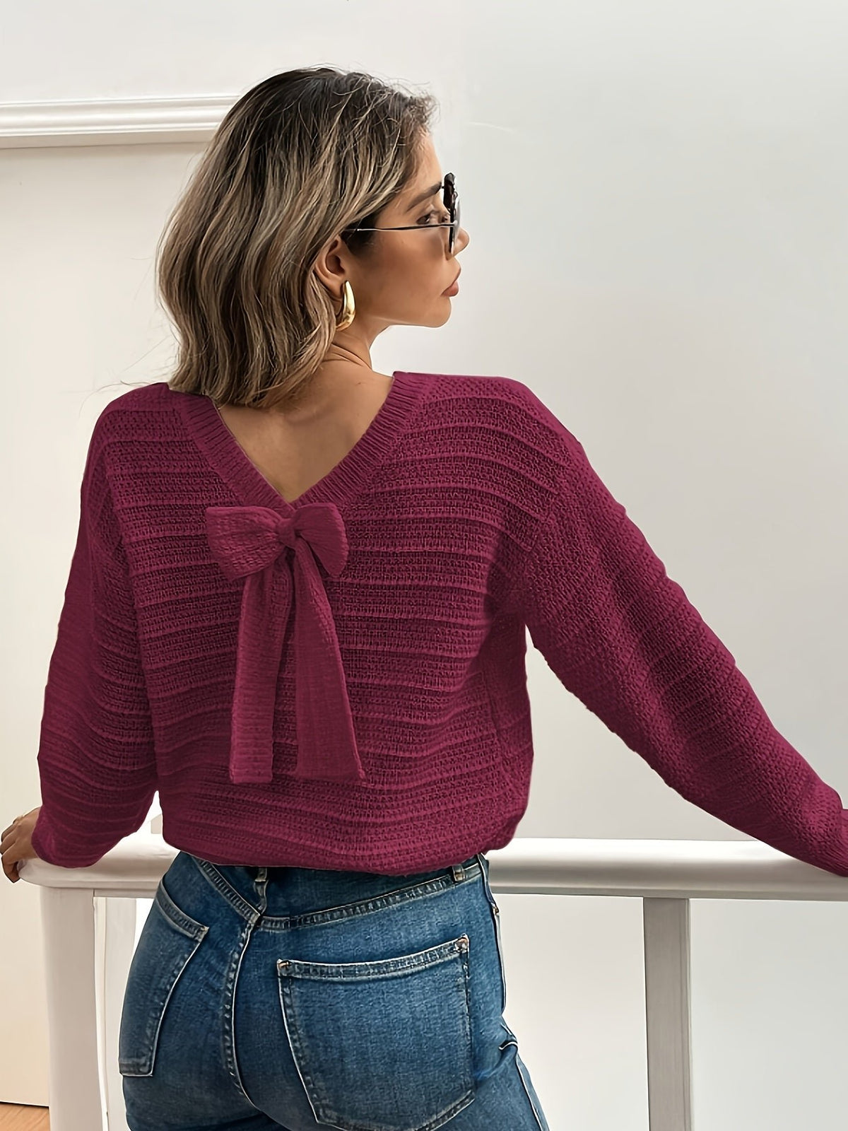 Imogen | Strickpullover mit Schleifendetail für Damen