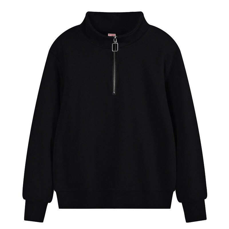 Regular Fit Sweatshirt mit Reißverschluss Half Zip