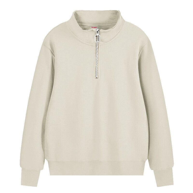 Regular Fit Sweatshirt mit Reißverschluss Half Zip