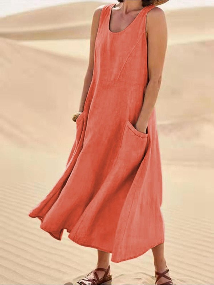 Angelika | Elegantes und luftiges Sommer Maxikleid