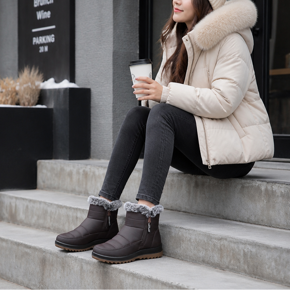 Warmalia | Waterproof Slip-On Snow Boots – Dry Socks and Steady Steps