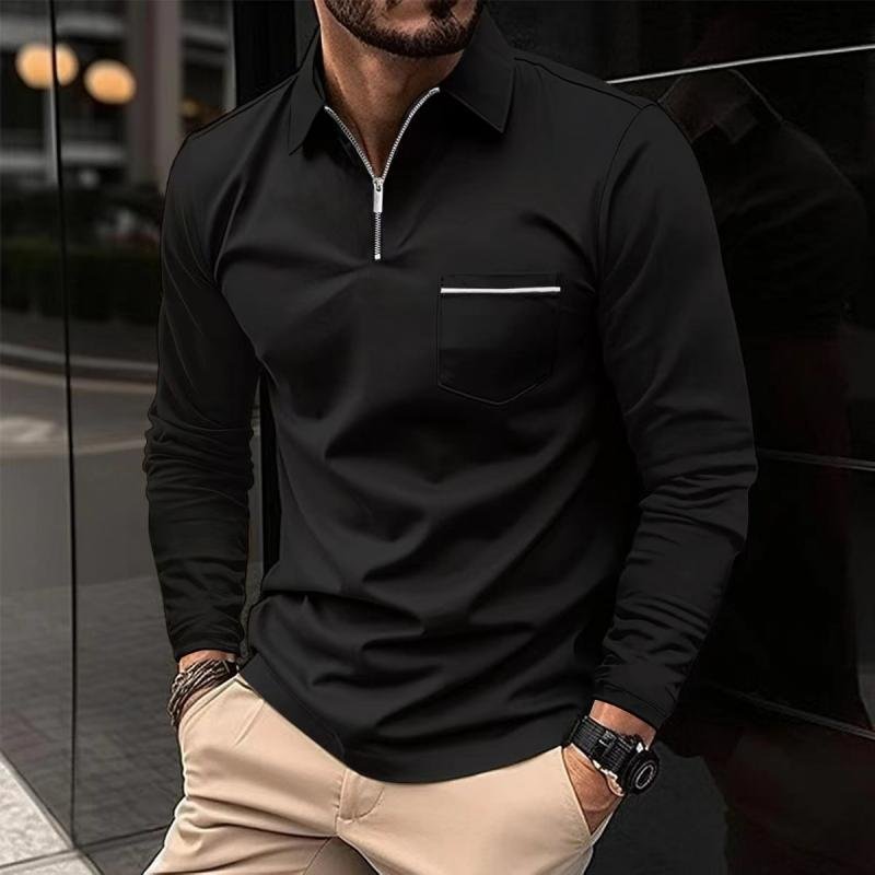 Max | Langarm-Polohemd mit Brusttasche – Klassischer Stil für Herren