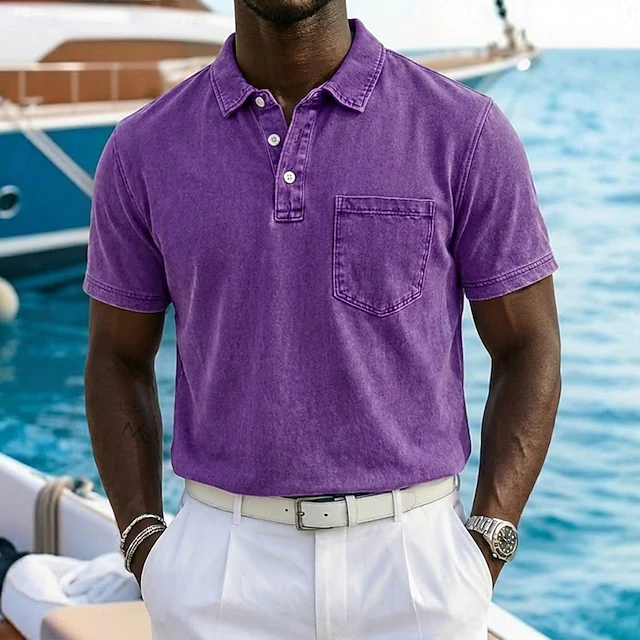 Vincent | Vintage-Washed Polo Shirt – Zeitloser Stil für Herren