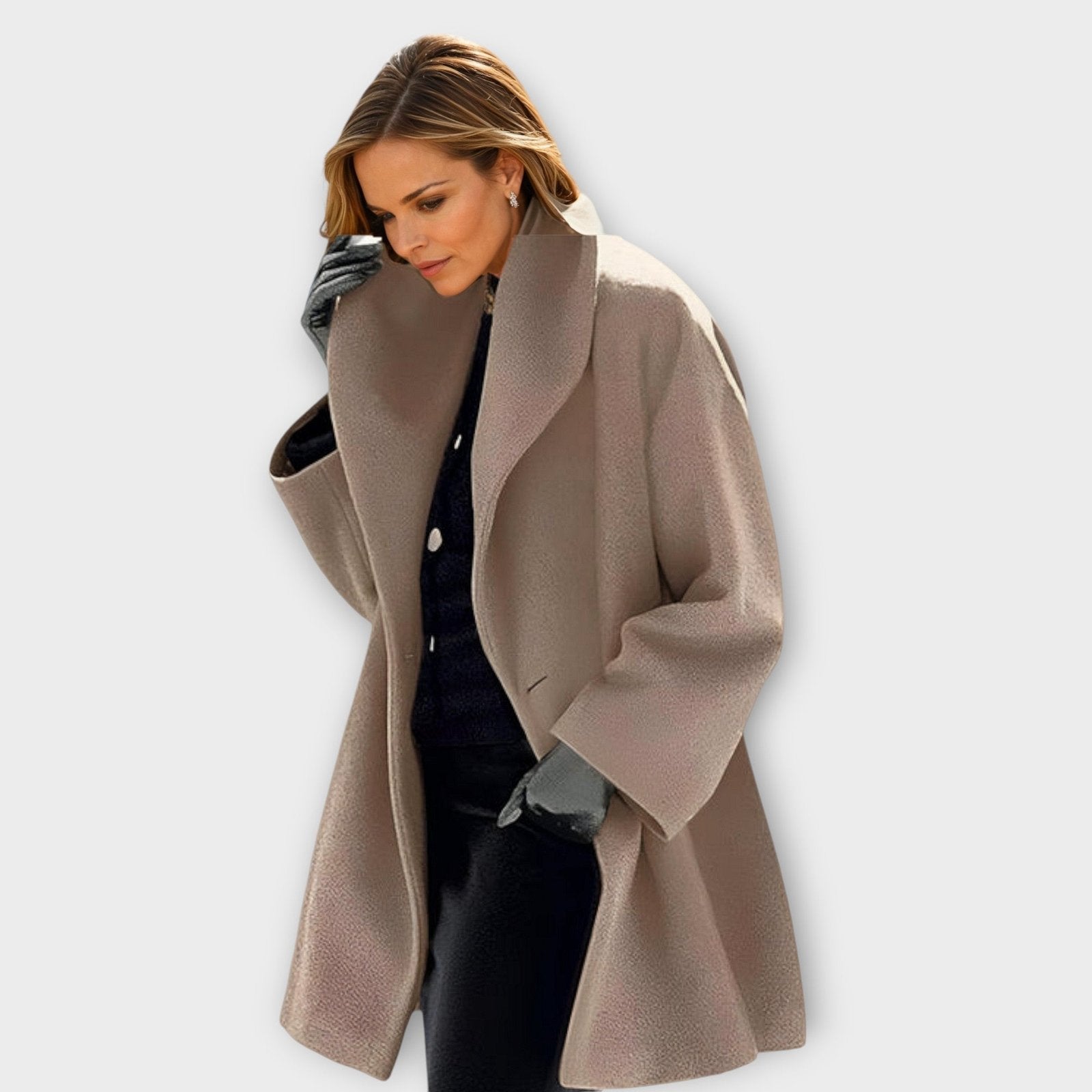 Claire | Windproof Wool Coat – Stylish Elegance for Women