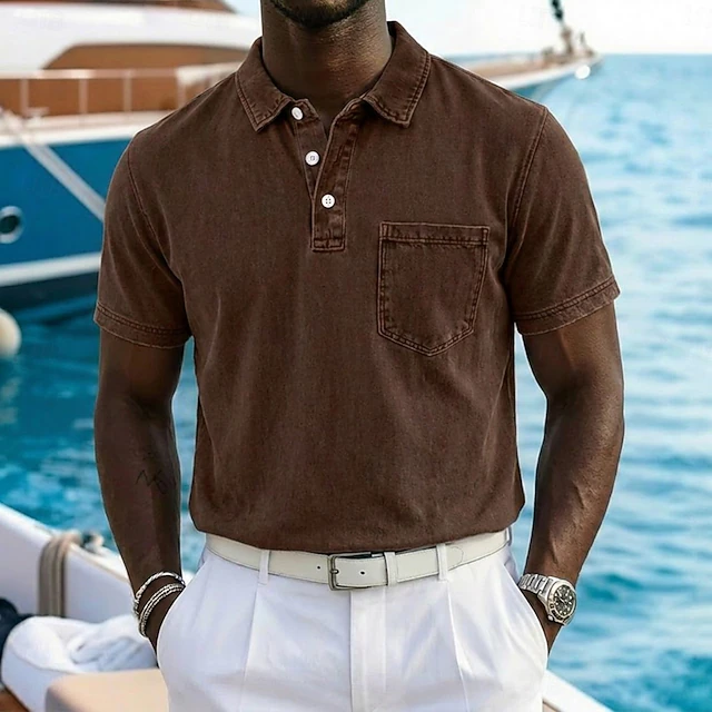 Vincent | Vintage-Washed Polo Shirt – Zeitloser Stil für Herren