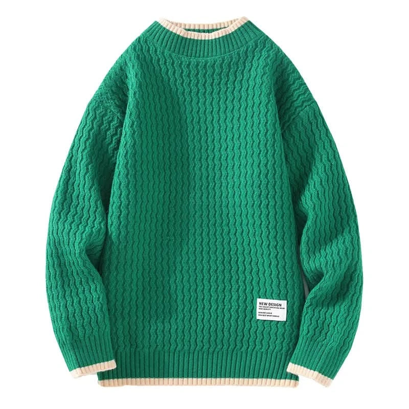 Rhettford | Knit Pullover Met Kabelstructuur voor Mannen