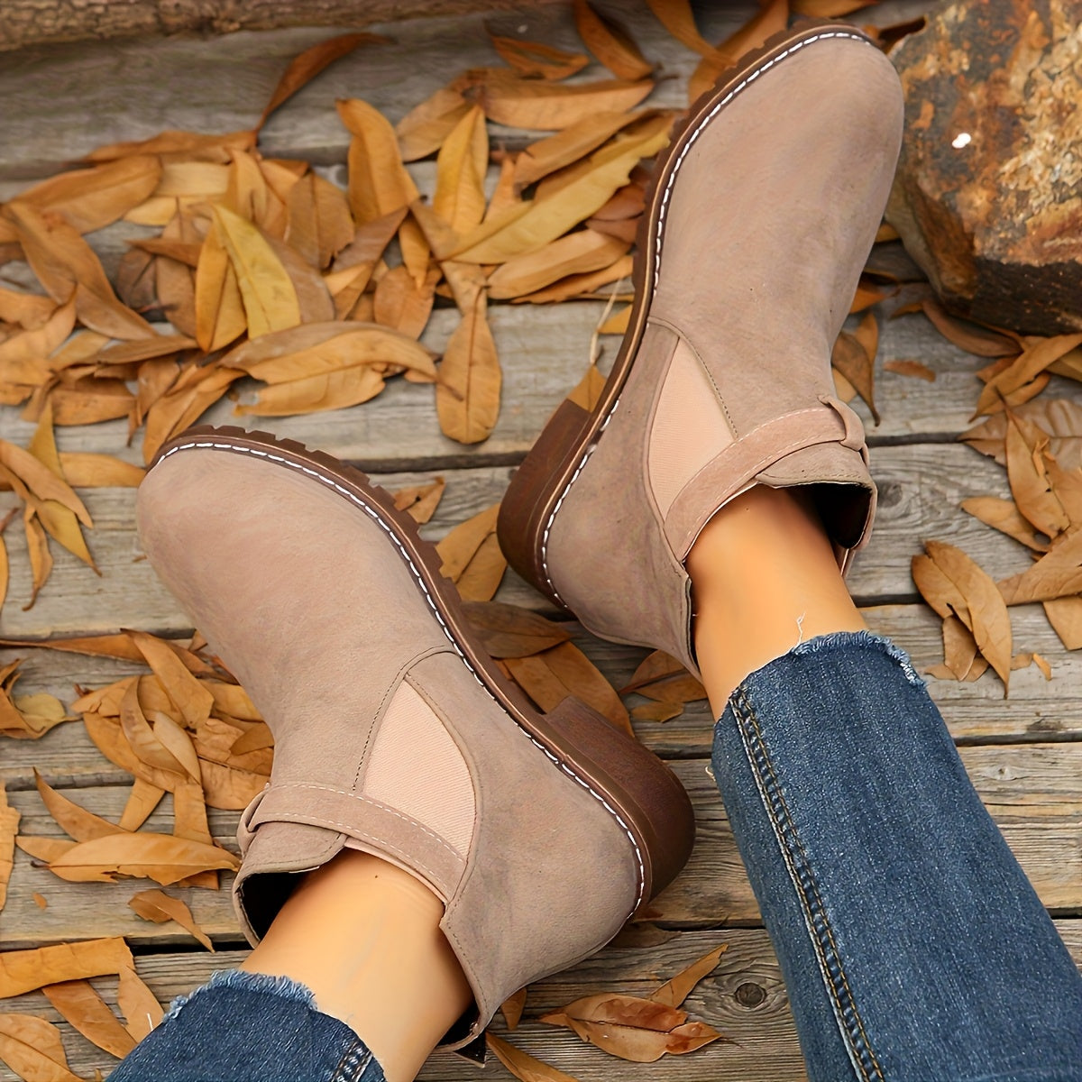 Helena | Stilvolle Stiefeletten mit Blockabsatz und Schnallendetail