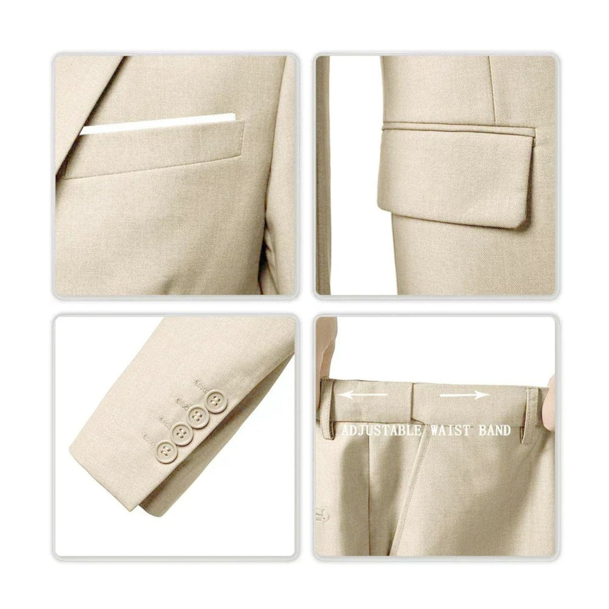 Braun | Slim Fit Suit for Men – 3-Piece Complete Look