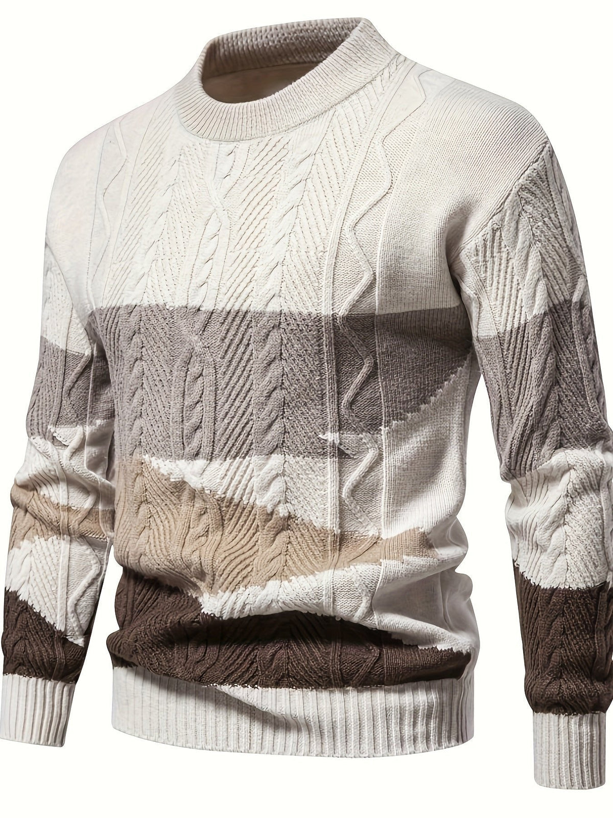 Simon | Textured Colour-Block Sweater for Men