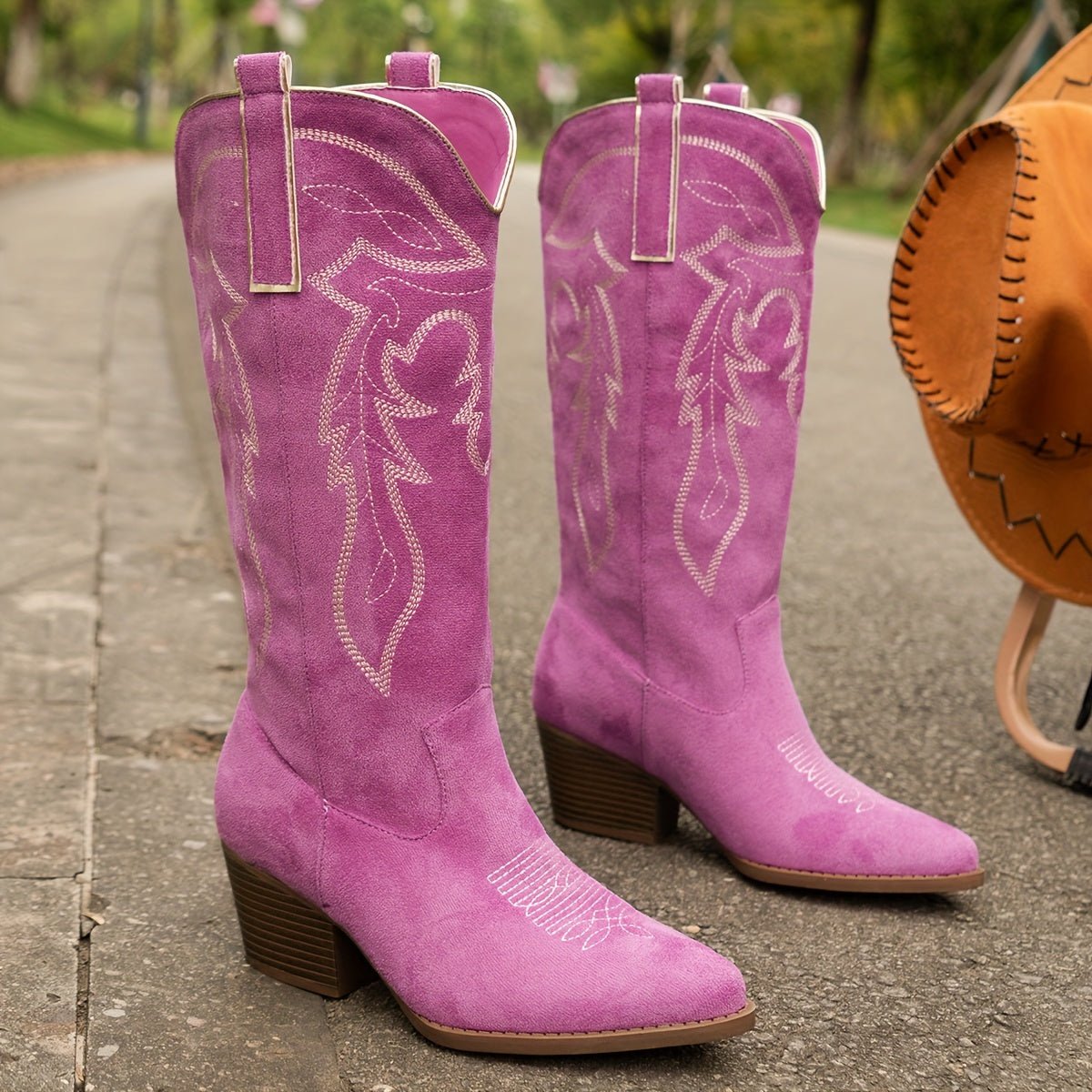 Clara | Elegante Cowboystiefel mit feiner Stickerei