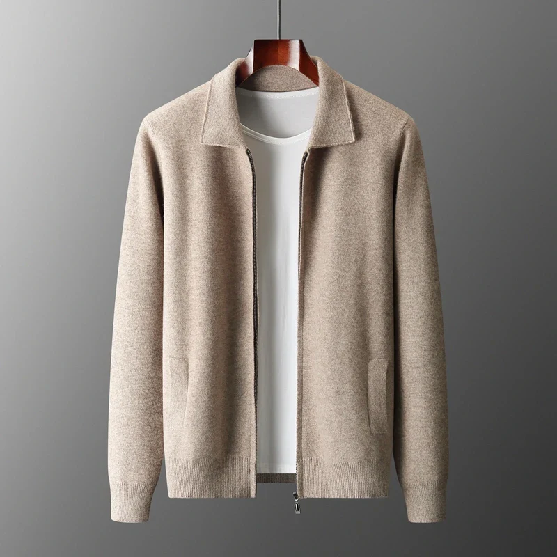 Ethan | Elegante Strickjacke mit Durchgehendem Reißverschluss