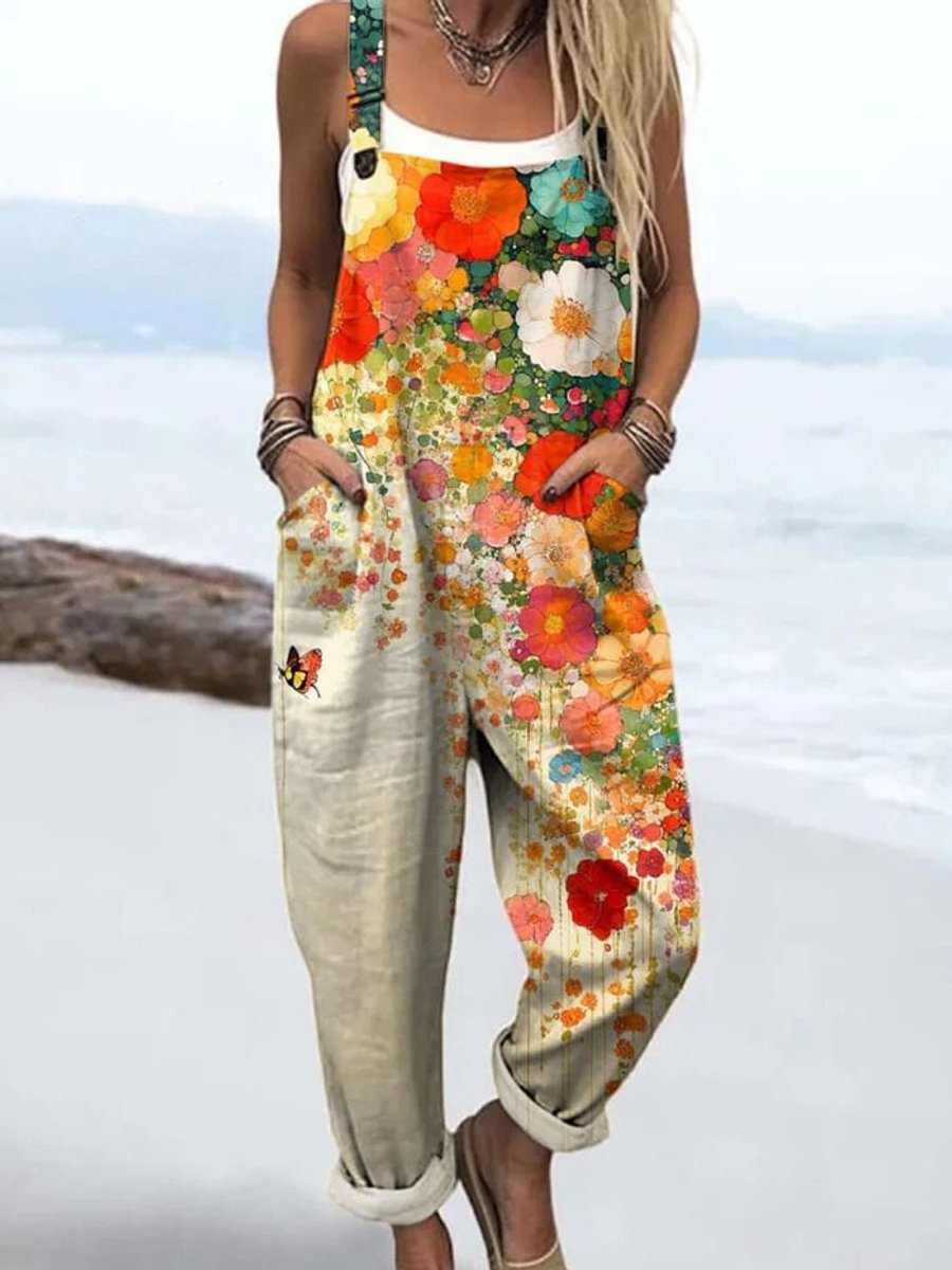 Mia | Blumen-Overall mit weitem Bein für Damen