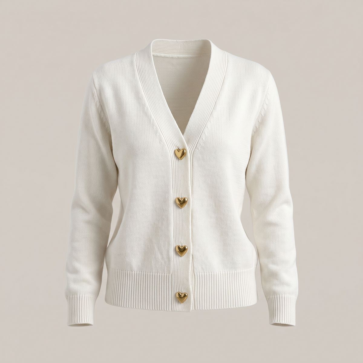 Maisie | Cardigan mit Herzknöpfen für Frauen