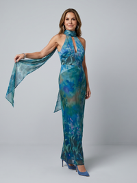 Marina | Elegantes und bequemes Neckholder Maxikleid