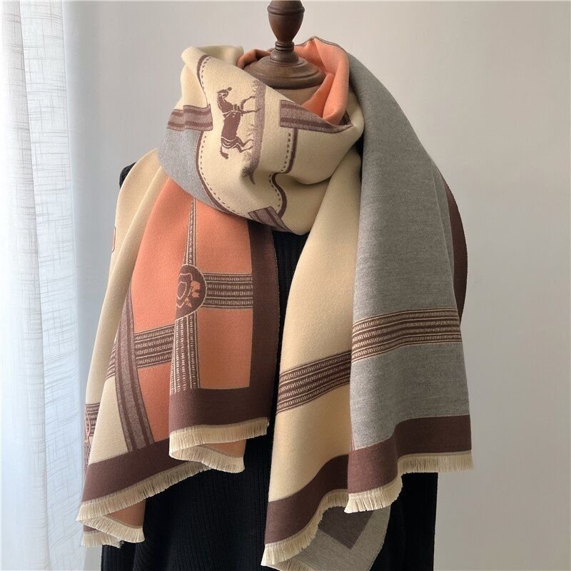 Drune | Oversized Shawl – Elegant Floral Design for Women