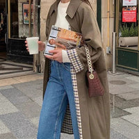 Lisa | Oversized und karierter Damen Trenchcoat