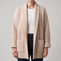 Lisa | Warme und elegante Oversized Strick Strickjacke aus Merinowolle