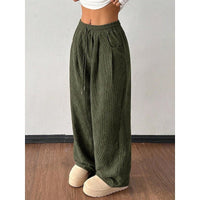 Julia | Lässige und moderne Damen Hochtailliert Weite Hosenbeine Hose