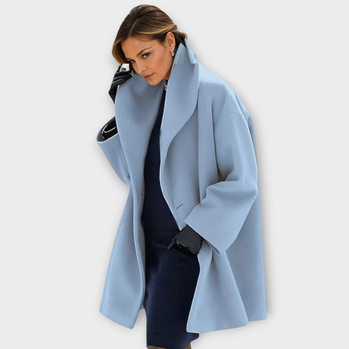 Claire | Windproof Wool Coat – Stylish Elegance for Women