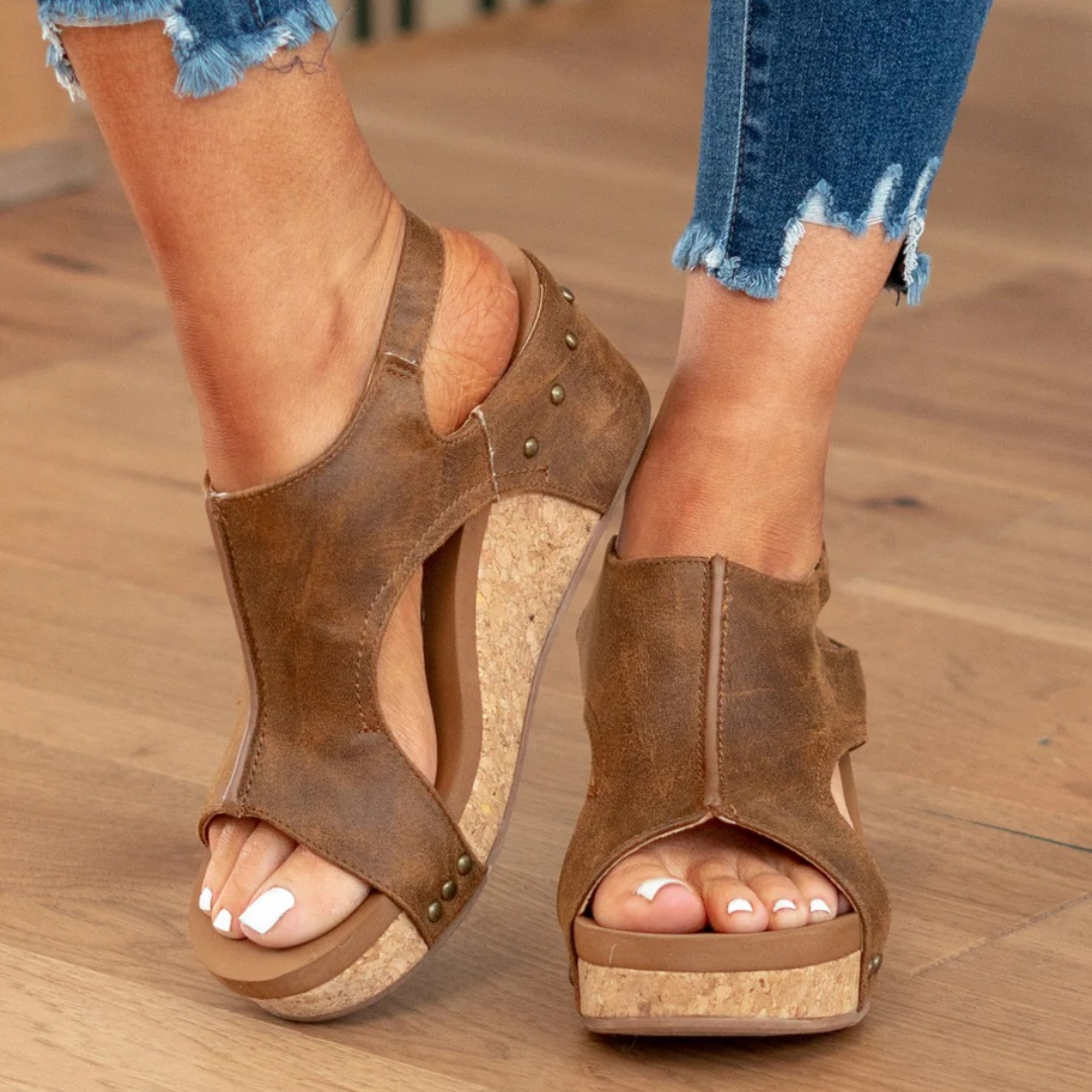 Liorina | Elegante und lässige Sommer-Sandalen mit Keilabsatz