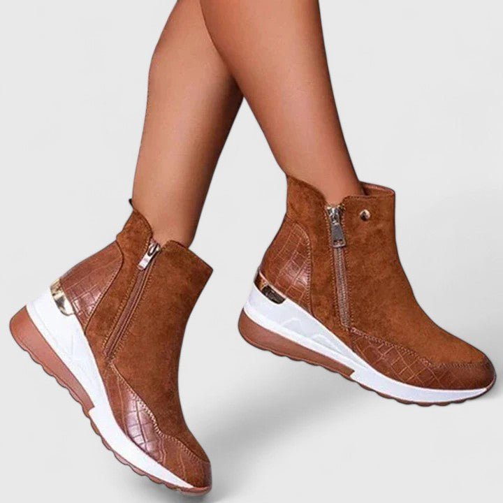 Julia | Elegante und stützende Orthopädische Keilabsatz-Stiefeletten