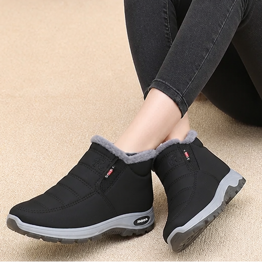 Frostella | Fur-Lined Ankle Boots – Cozy Winter Style for Women