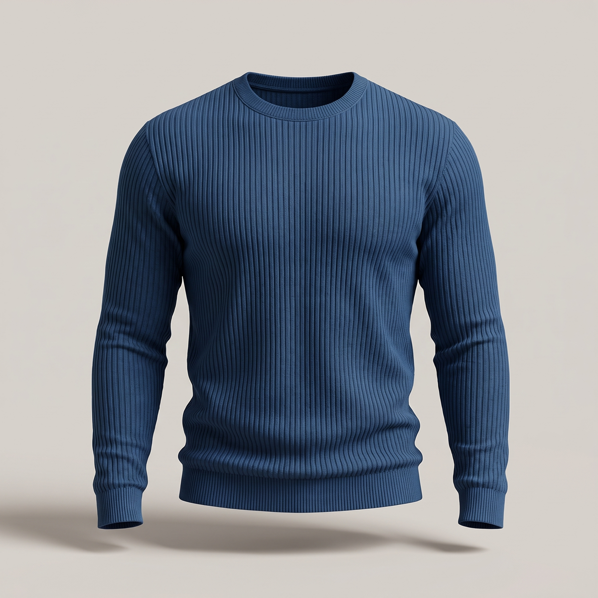 Derrickson | Ribbed Sweater – Elegant Body-Skimming Fit voor Mannen