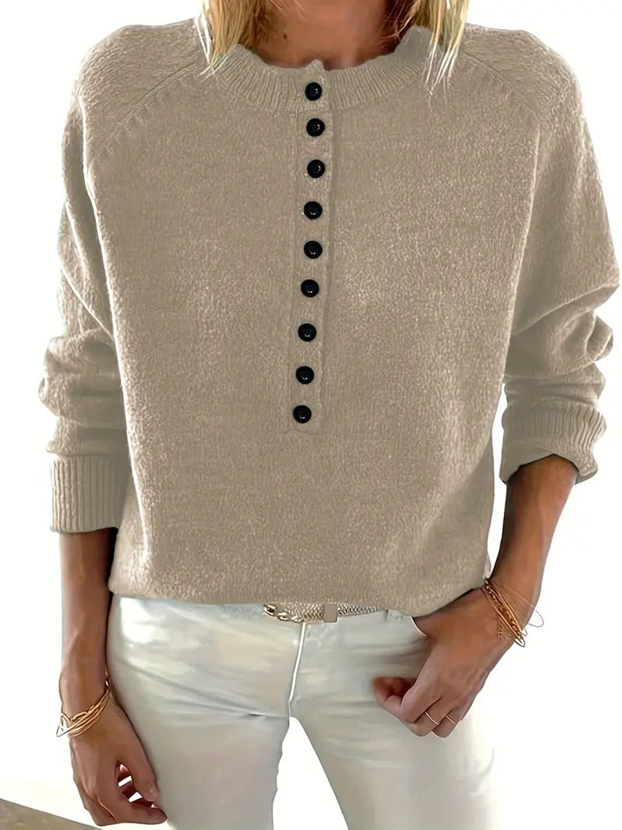 Kerstin | Komfortabler V-Ausschnitt Damen Strickpullover