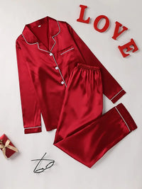 Freya | Elegantes und Bequemes Damen Satin Pyjama Set