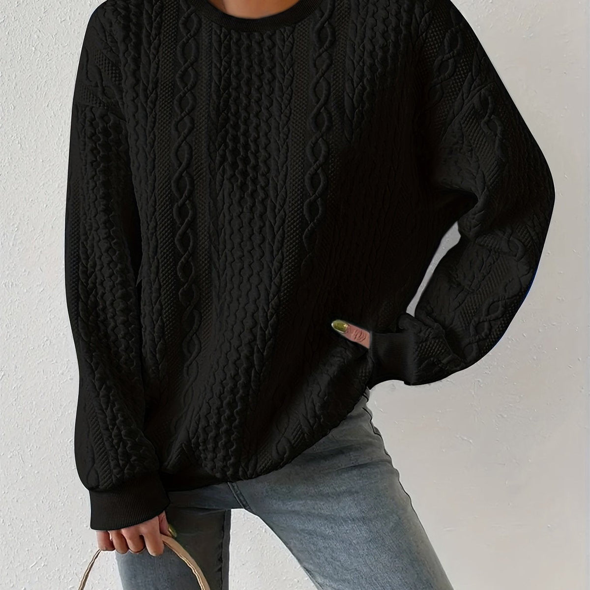 Joyce | Textured Cable-Knit Sweatshirt for Timeless Comfort