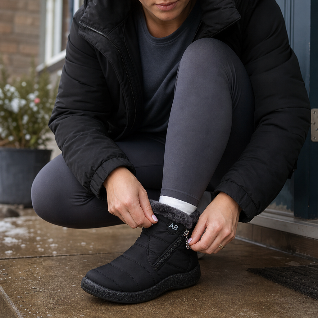 Lunavia | Wasserabweisende Ankle Boots mit Plüschfutter