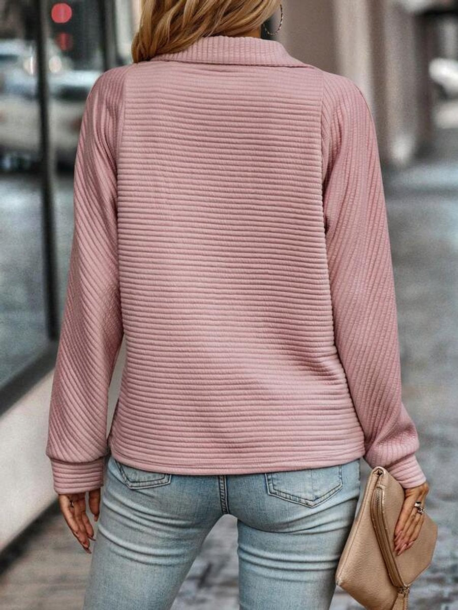 Lena | Stilvoller Strickpullover mit Reißverschluss