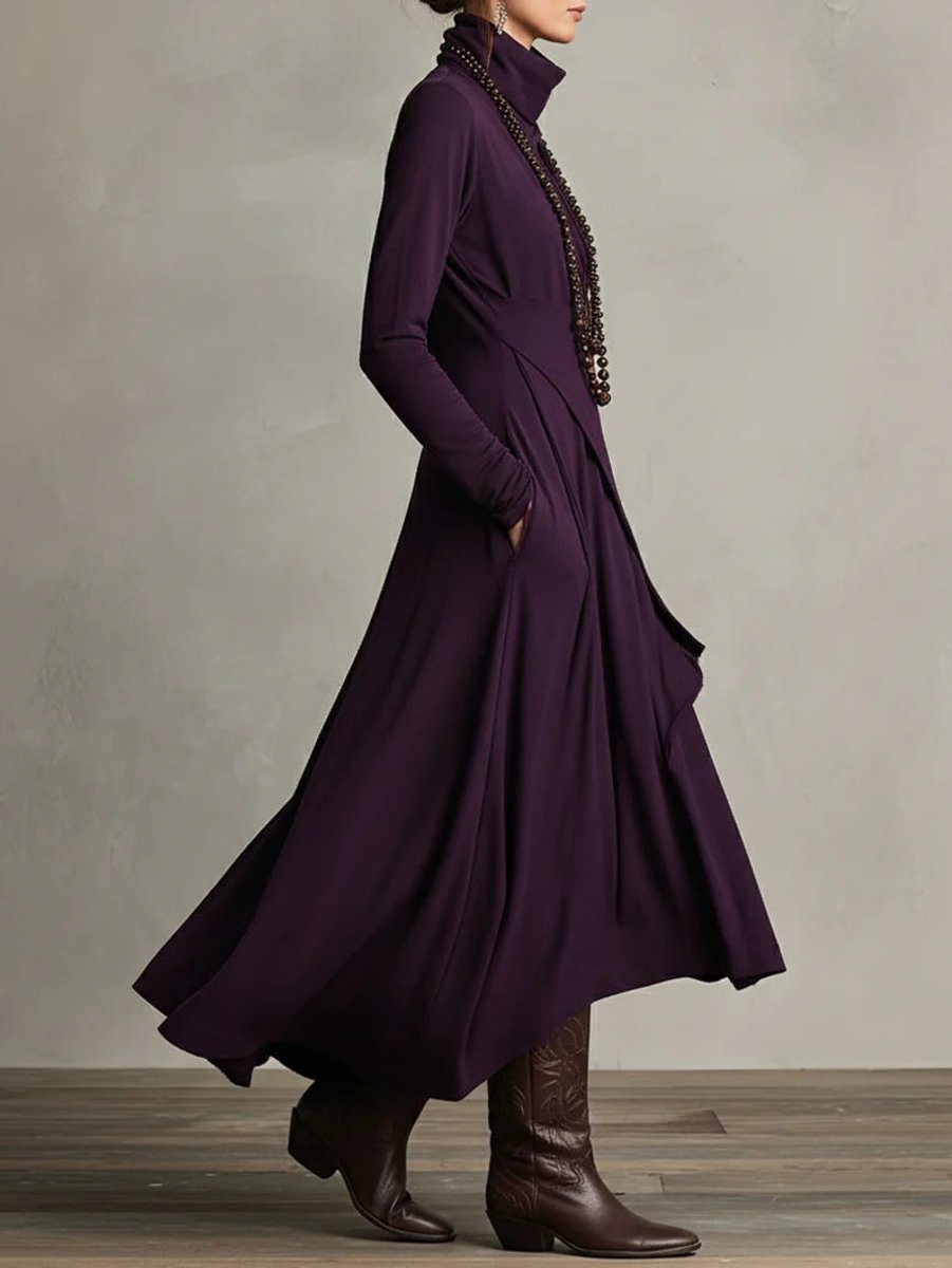 Vanessa | Modernes und Bequem langen Ärmeln Maxikleid