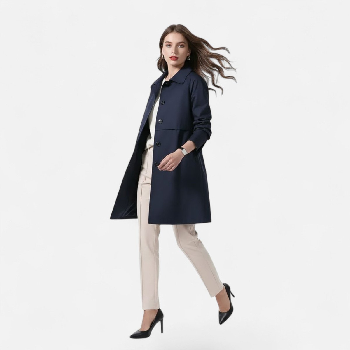 Emilia | Klassischer und eleganter Midi Trenchcoat