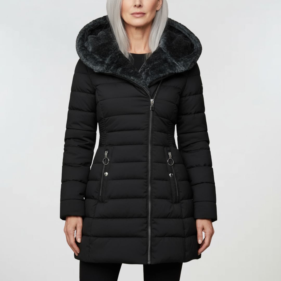 Clara | Elegante und wasserdichte lange Winterjacke