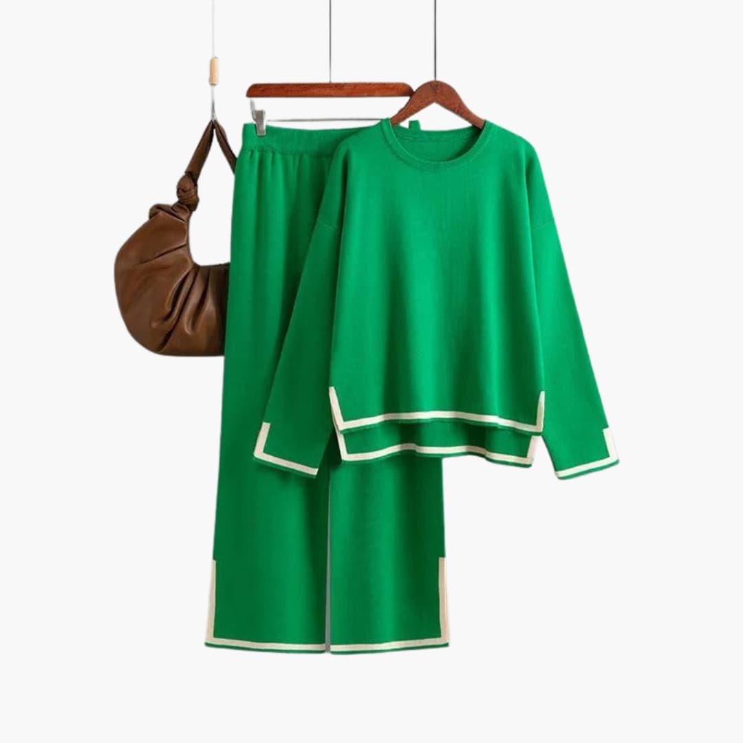 Luna | Two-Piece Set – Long-Sleeve Top and Matching Trousers for Women