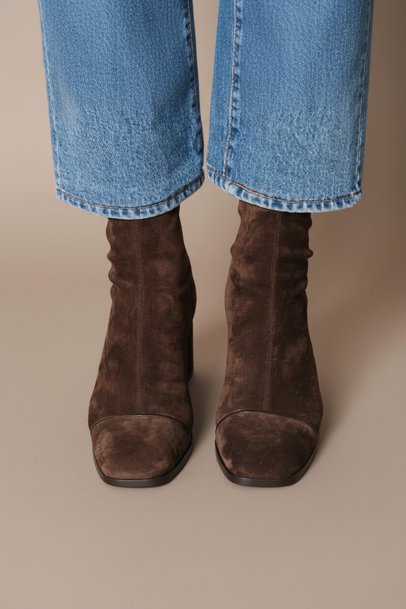 Matilda | Bequem Stiefeletten mit eckiger Schuhspitze