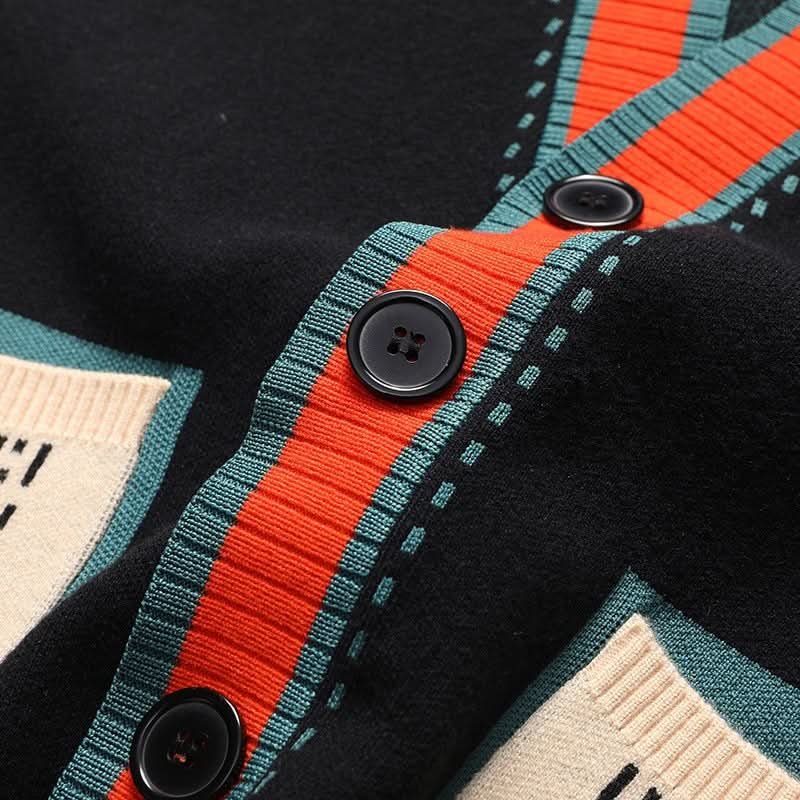 Wintec | Woll Cardigan – Kunsthandwerk mit Kontrastdetails für Herren