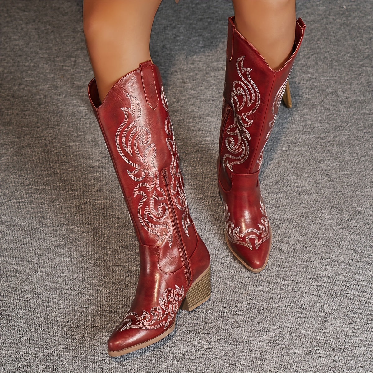 Helena | Klassische Cowboy-Stiefel mit weiter Wade