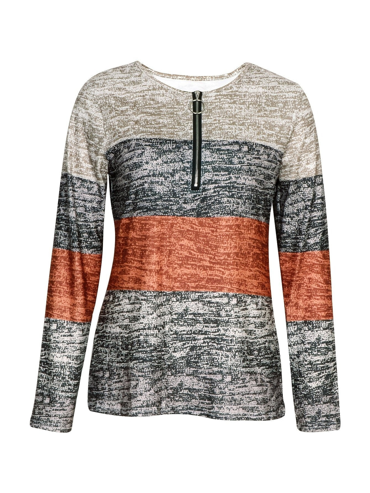 Ophelia | Colorblock Quarter-Zip Top – Effortless Everyday Style