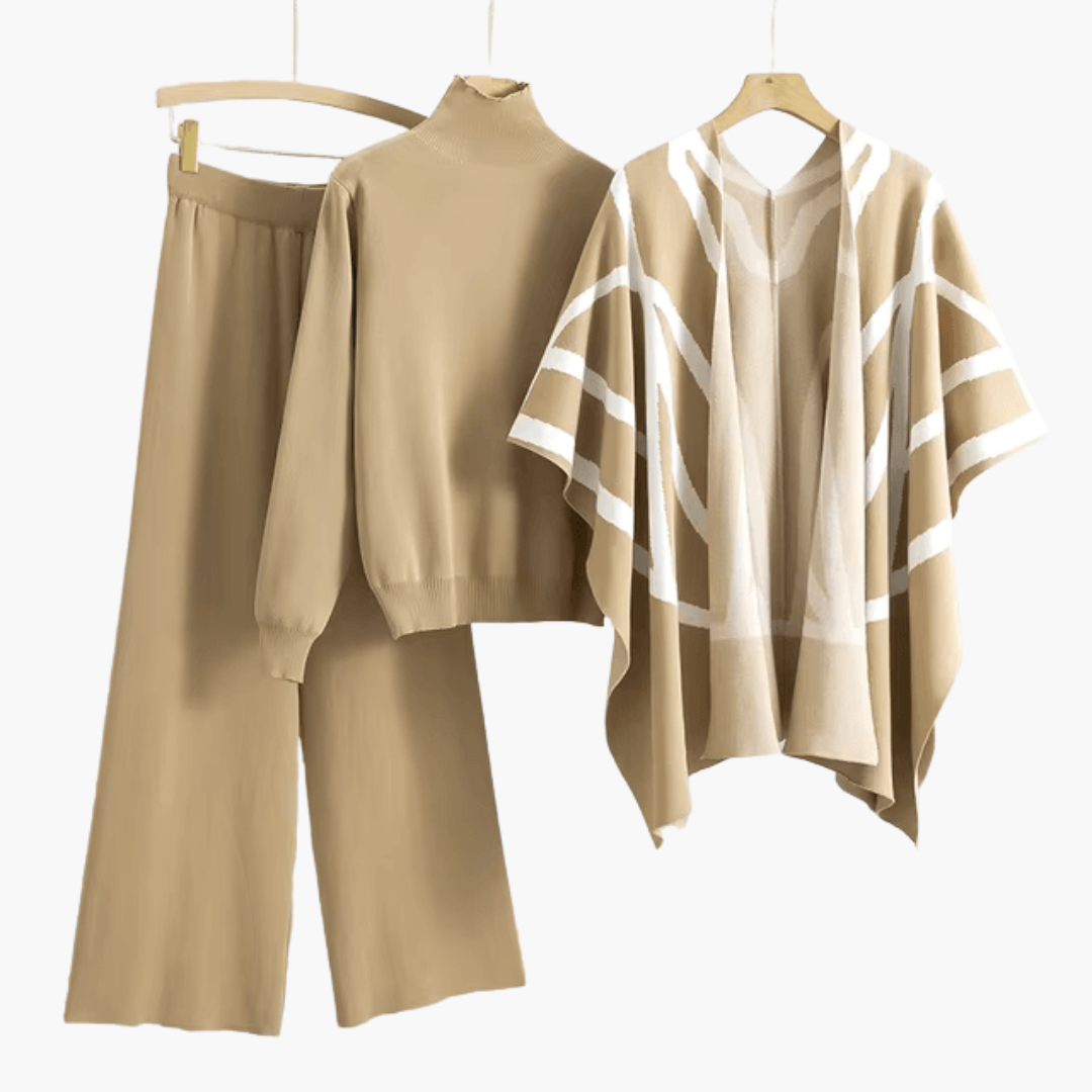 Knitera | Knitwear Set – Relaxed Cardigan and Wide-Leg Trousers for Women