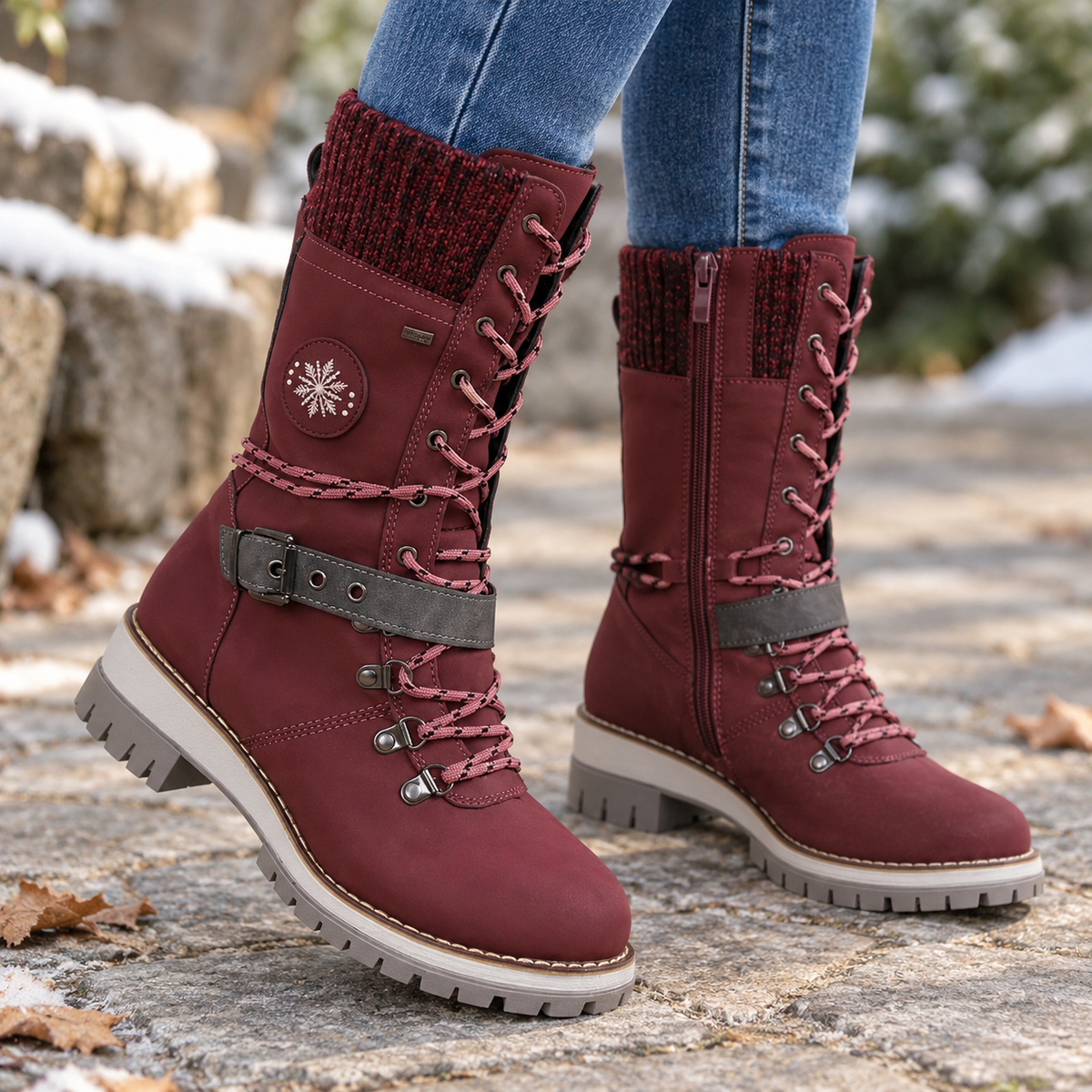 Snowlina | Kniehohe Isolierte Schneestiefel für Frauen