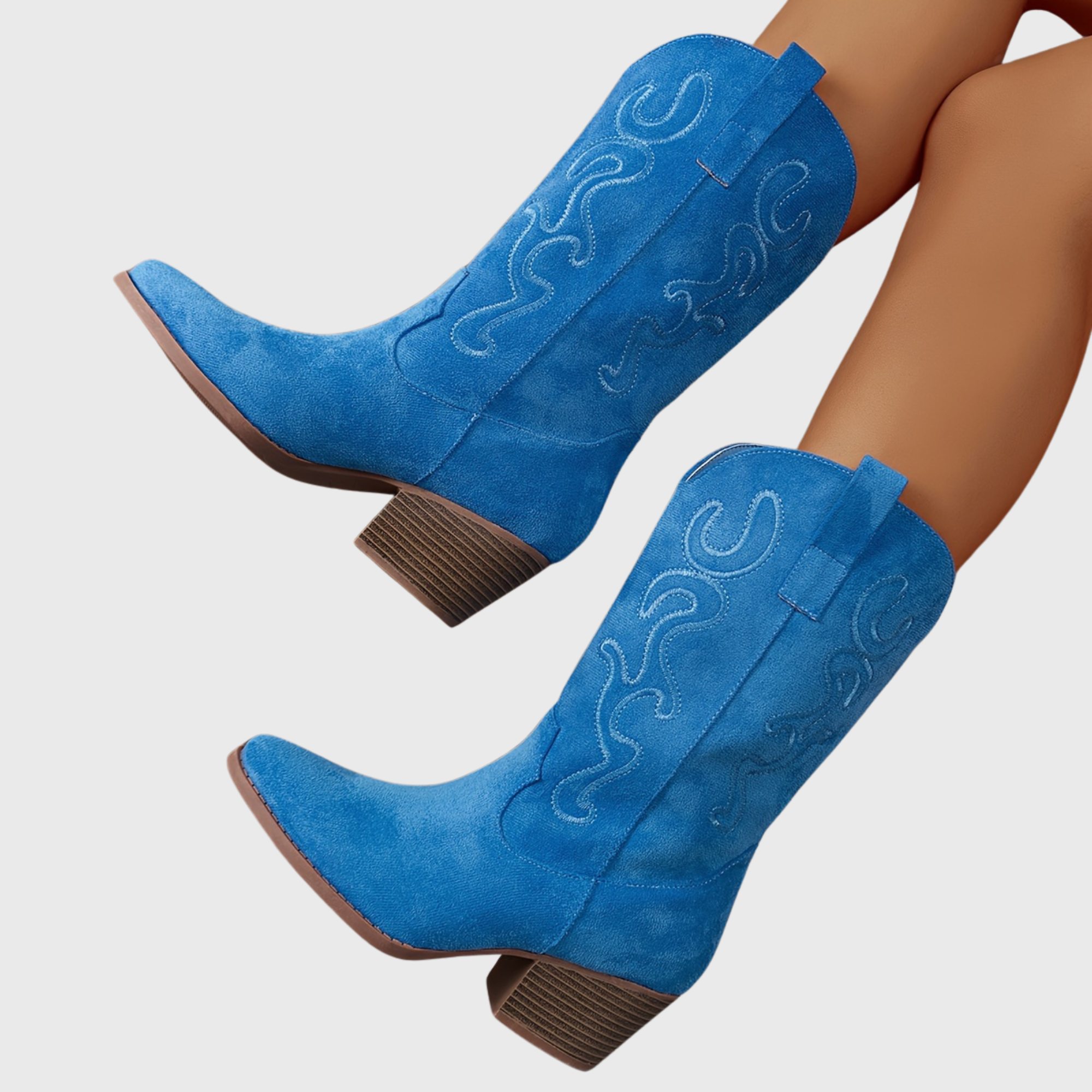 Marielle | Farbenfrohe und stilvolle weitem Schaft Cowboystiefel
