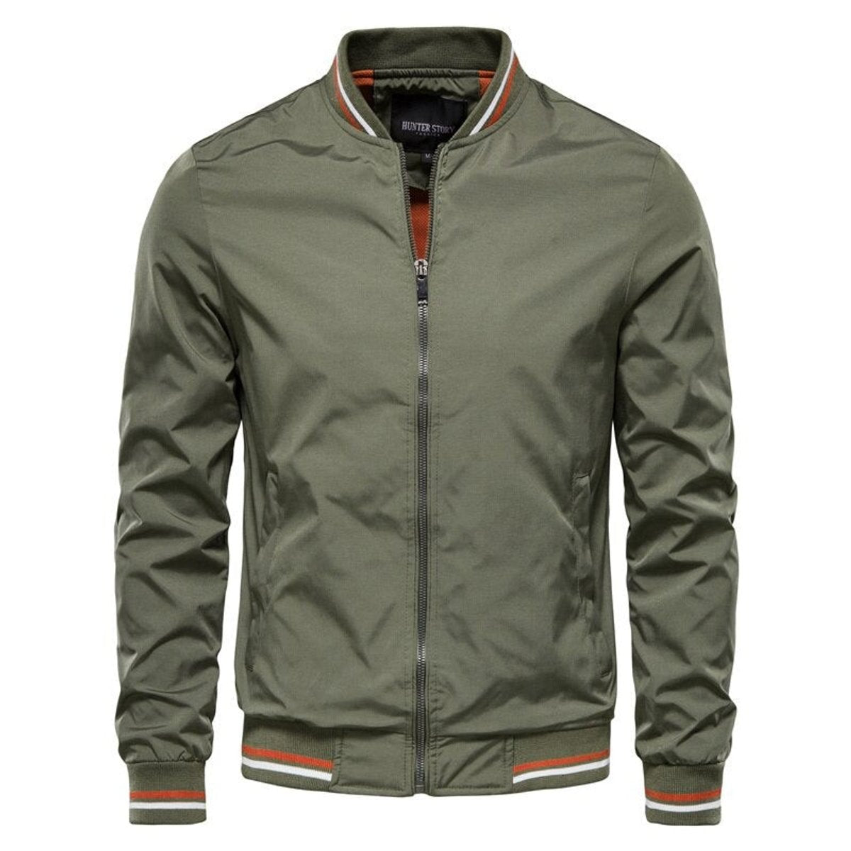 David | Moderne und sportliche Kontrast Ripp Bomberjacke