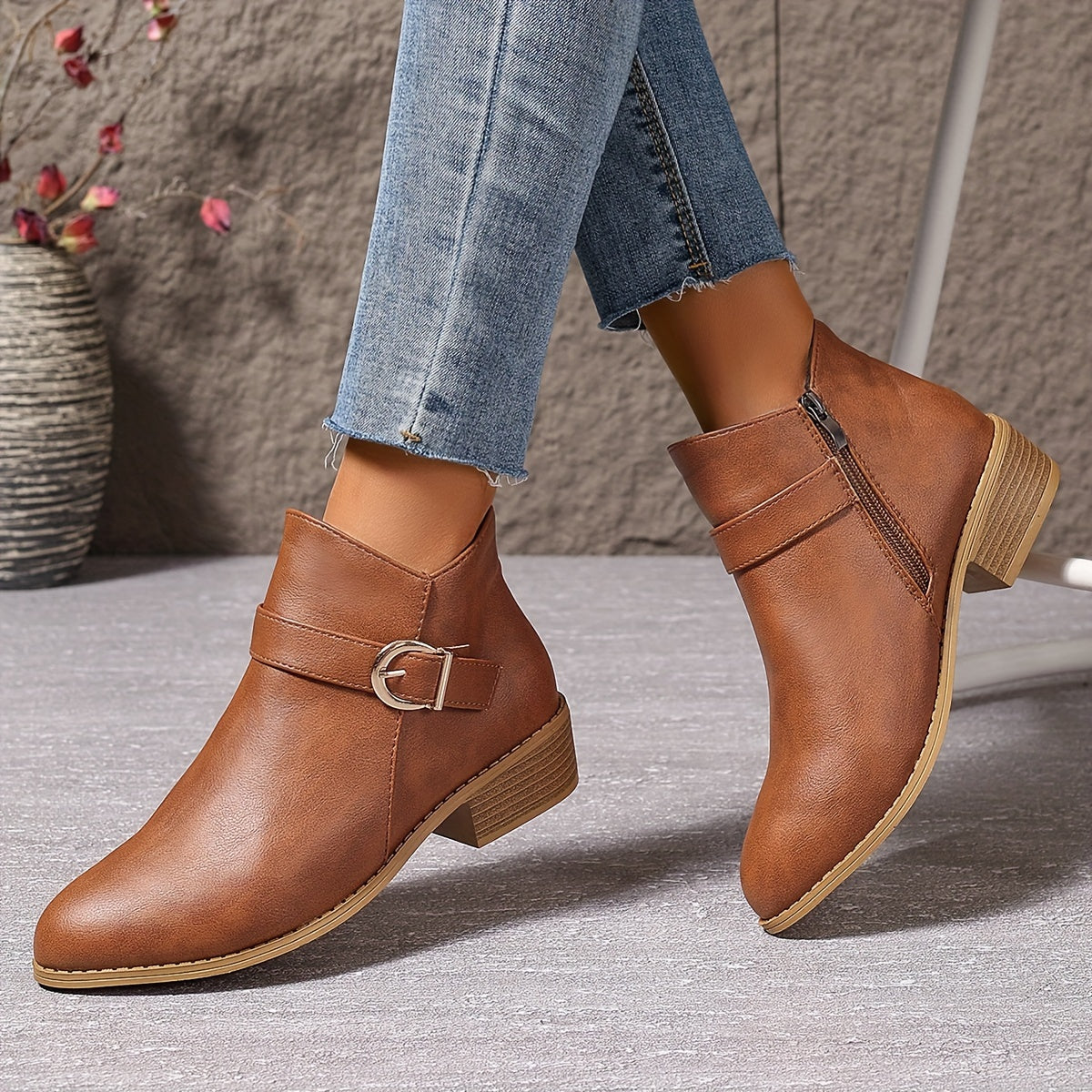 Johanna | Stilvolle Chelsea Stiefeletten mit Schnallendetail