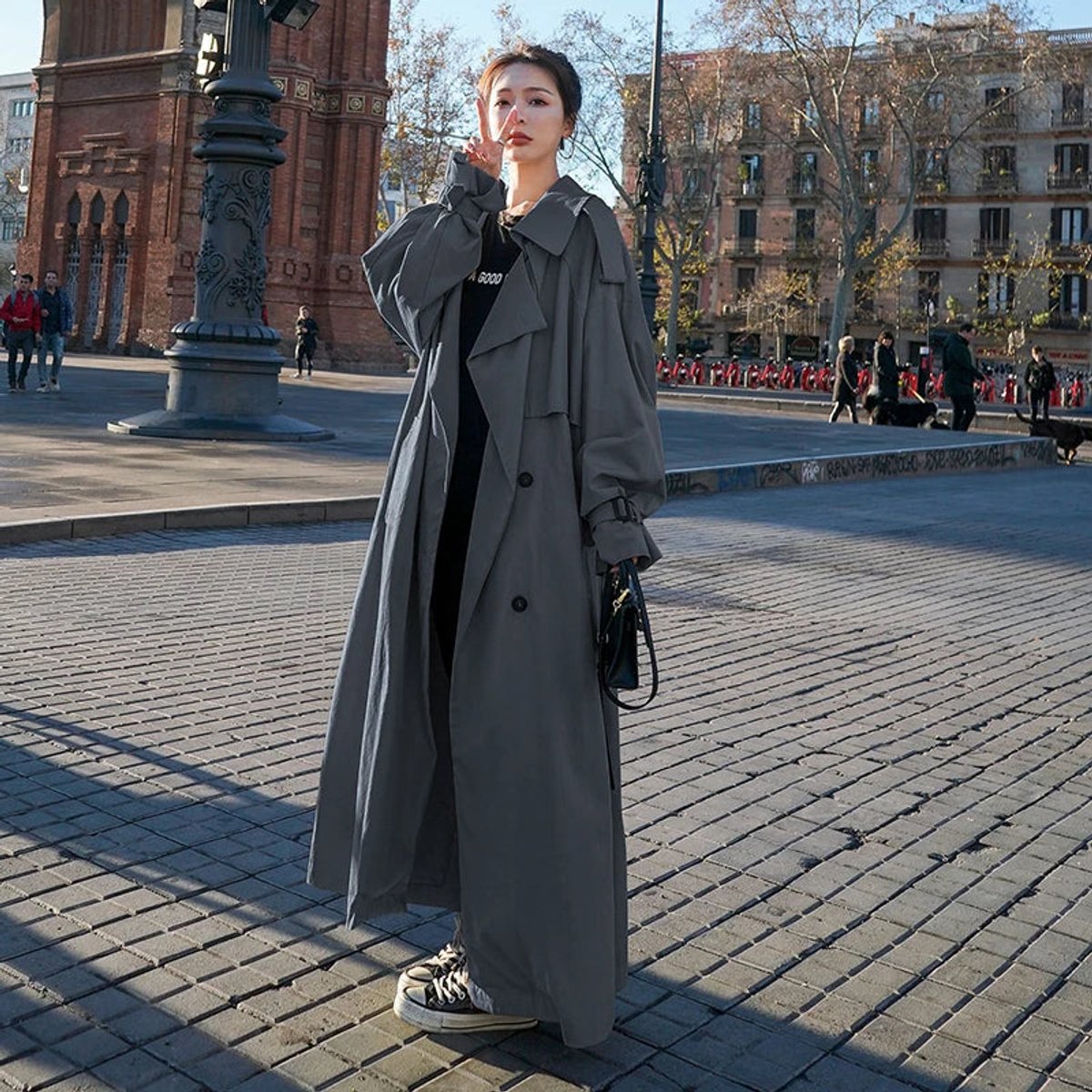 Isabella | Oversized und langer Damen-Maxi Trenchcoat