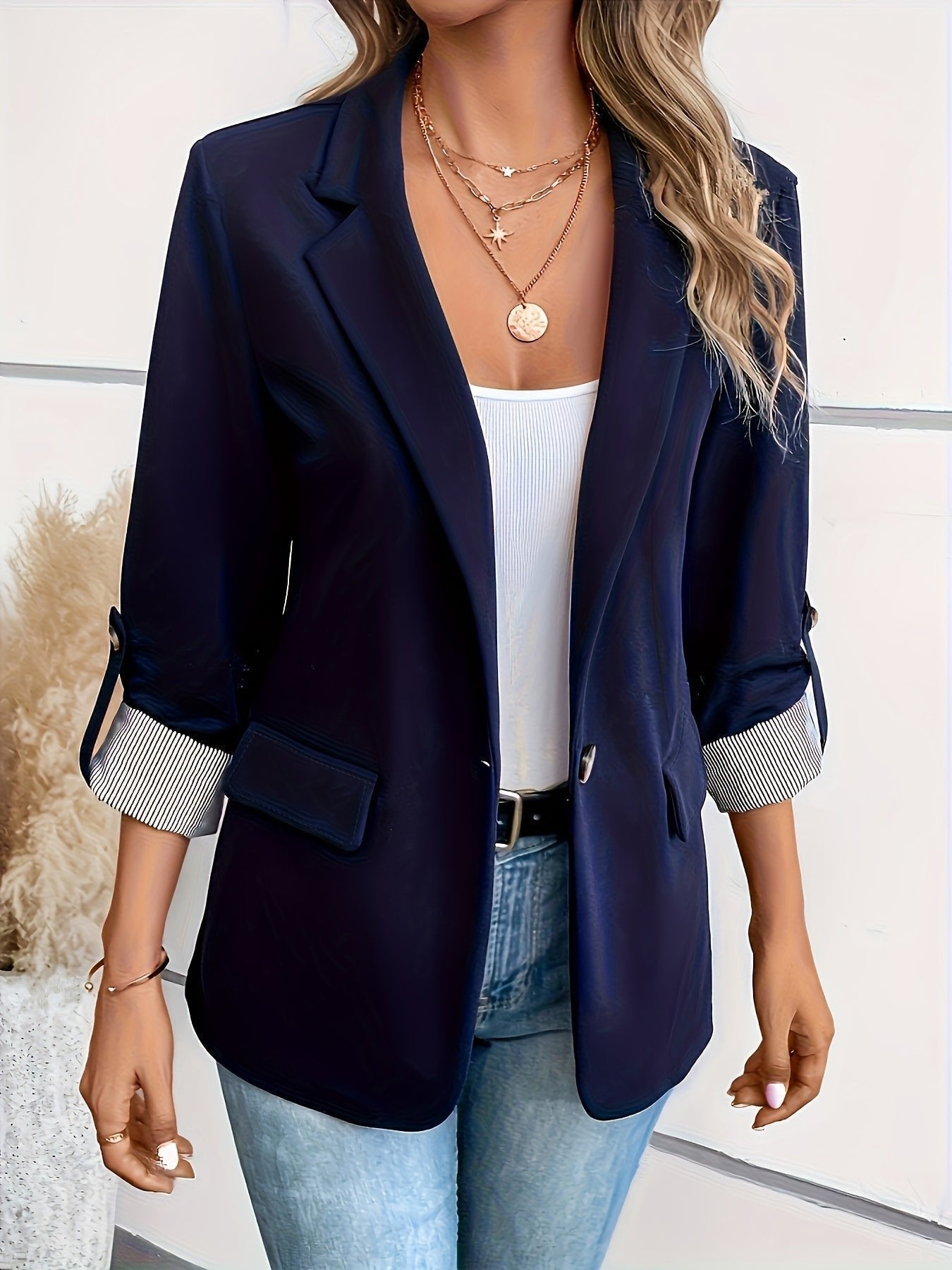 Sara | Stilvoller und Moderner Damen  Blazer mit Krempelärmeln