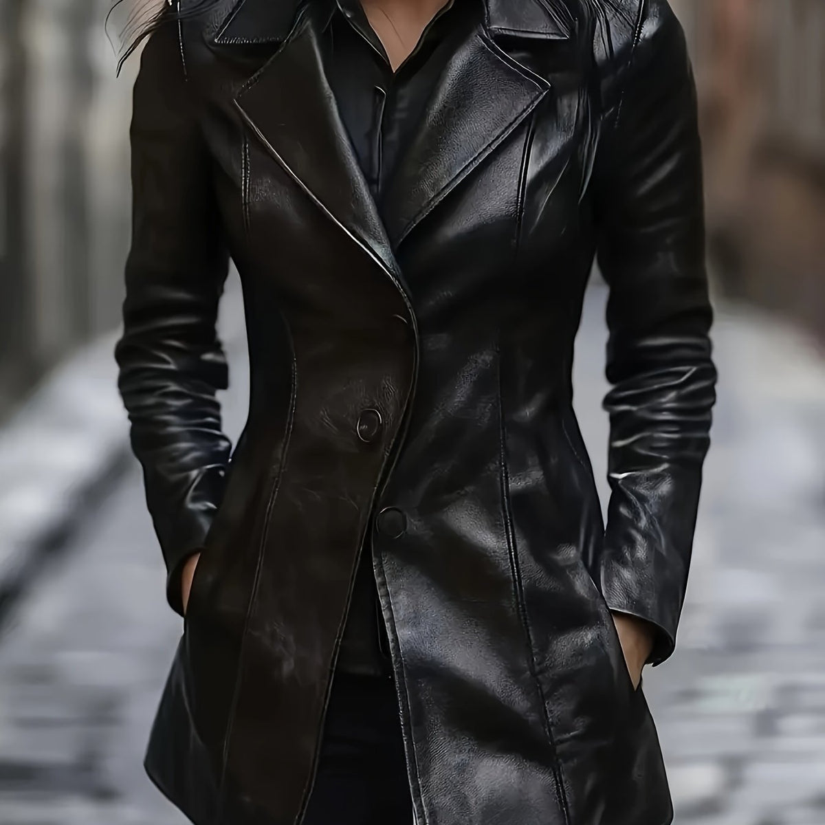 Rosaline | Taillierter Mid-Length Coat – Elegantes Design für Frauen