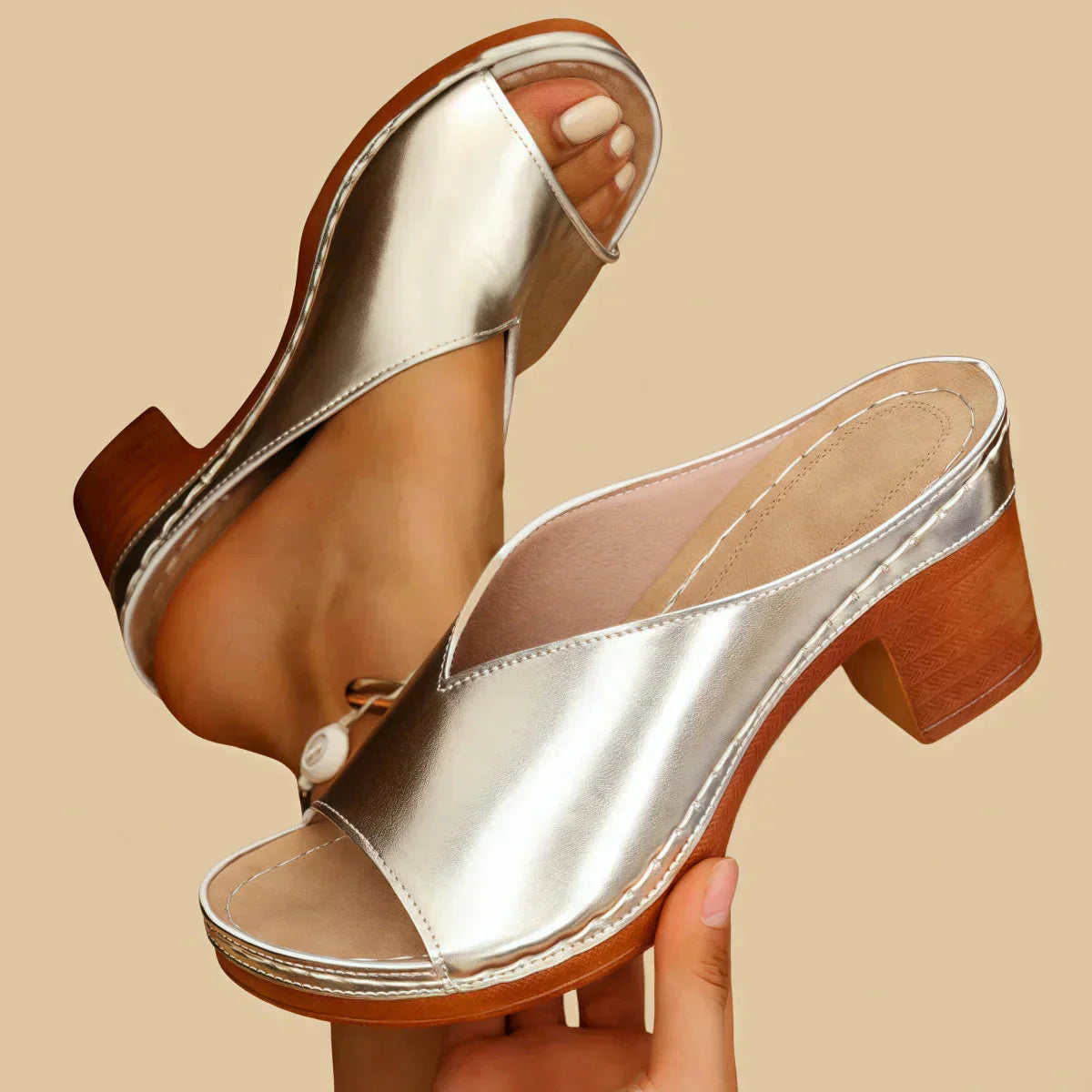 Sophia | Schicke und bequeme Damen Sommersandalen mit Absatz